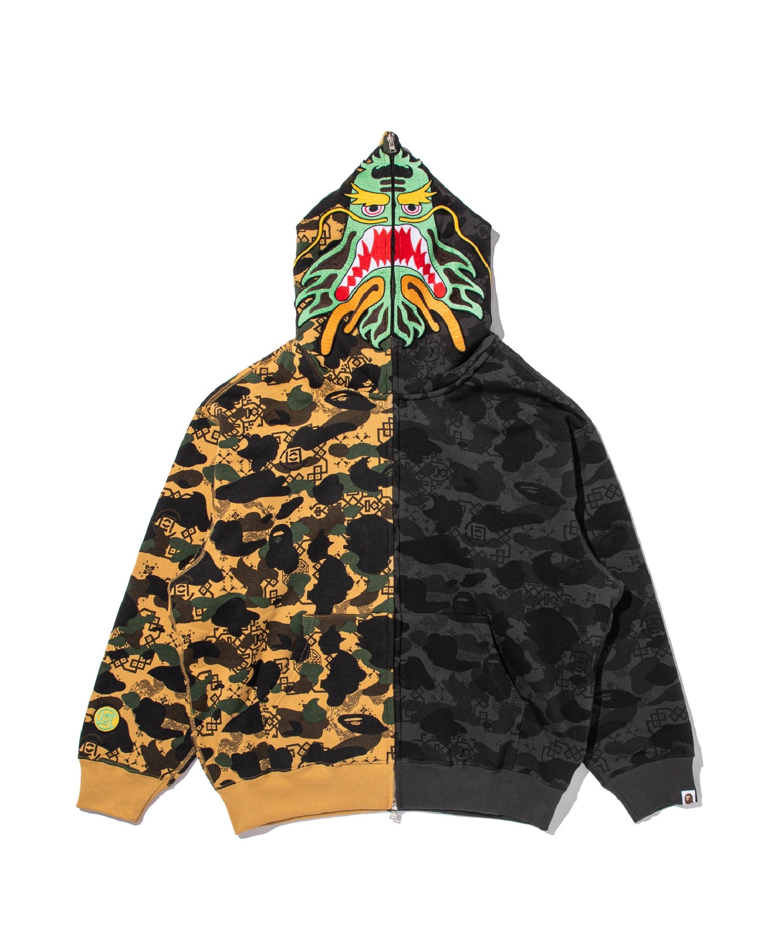 A BATHING APE® BAPE X Clot Camo Split Shark Relaxed Fit Full Zip