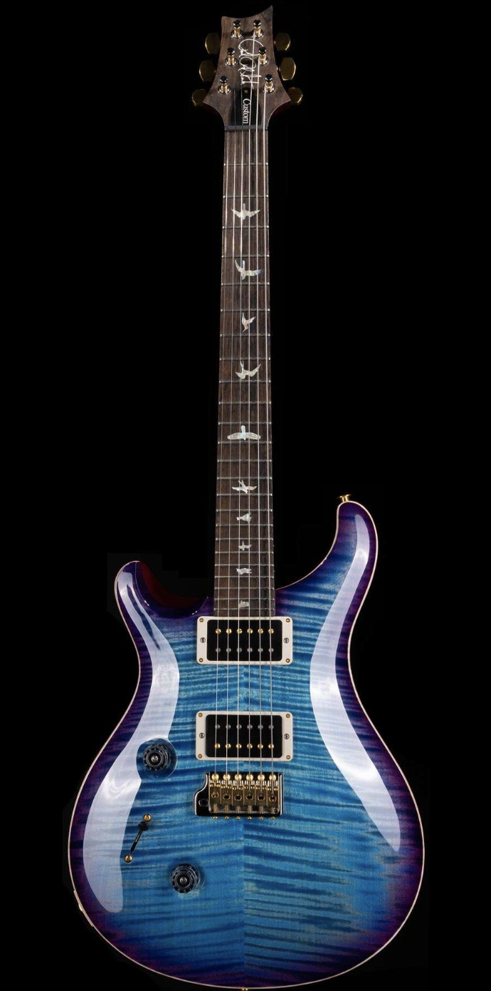 PRS Custom 24 Lefty Ten Top Ziricote Board Aquableux Purple Burst