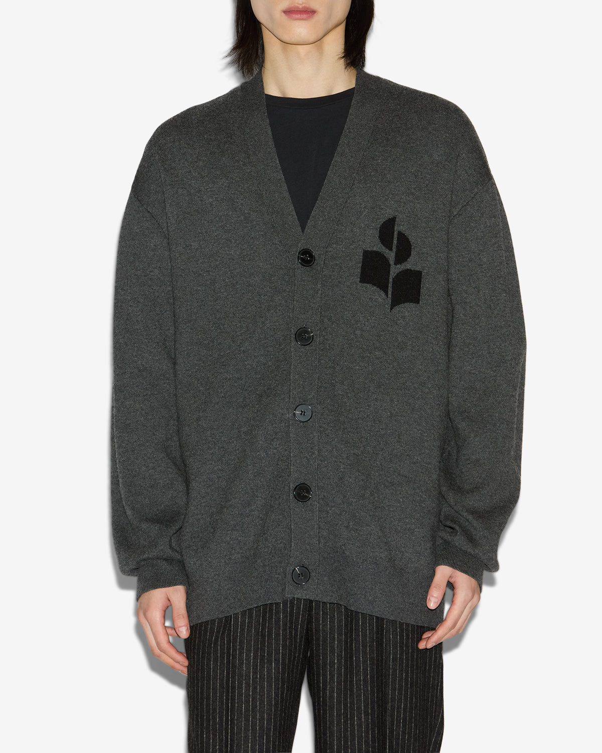 CURTIS CARDIGAN Man anthracite | ISABEL MARANT Official online store