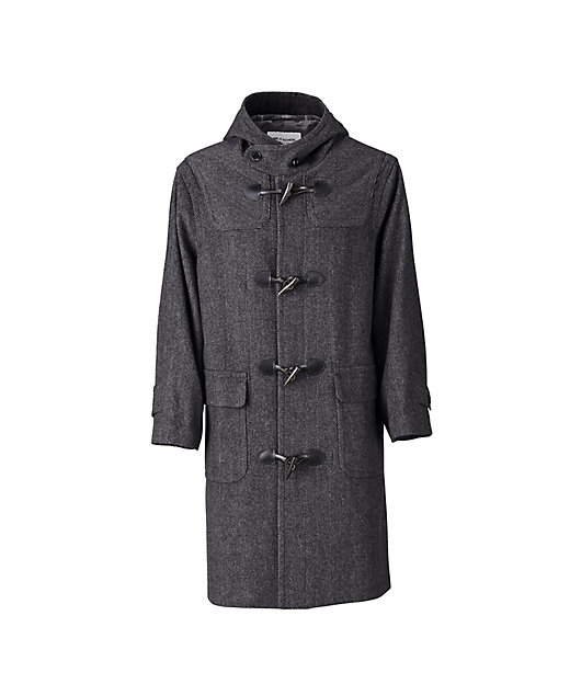 極美品】バーバリー ダッフルコート ヘリンボーン チャコールグレー