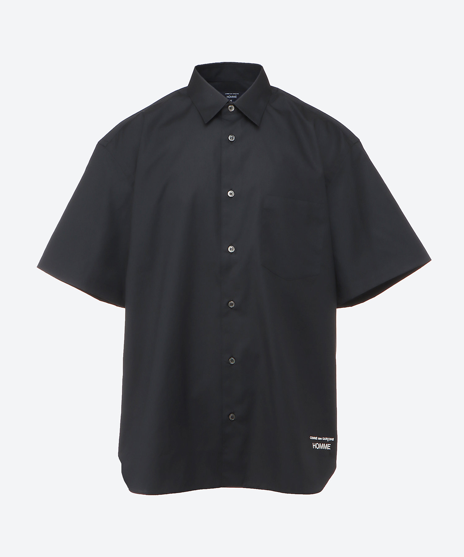 綿ブロード ロゴ 半袖シャツ HO―B103―051 | COMME des