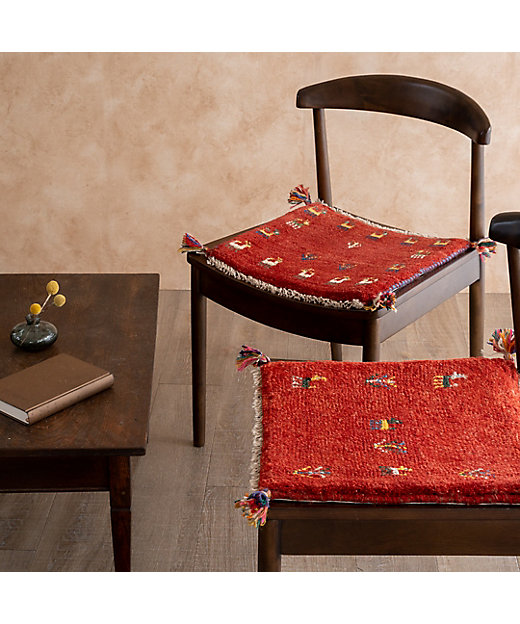 ☆ペルシャ絨毯 手織りギャッベ チェアサイズ2枚セット 12 | 三越