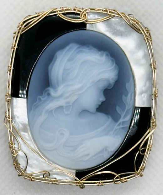 Donadio工房 ヴィンテージカメオブローチ K14 Donadio工房