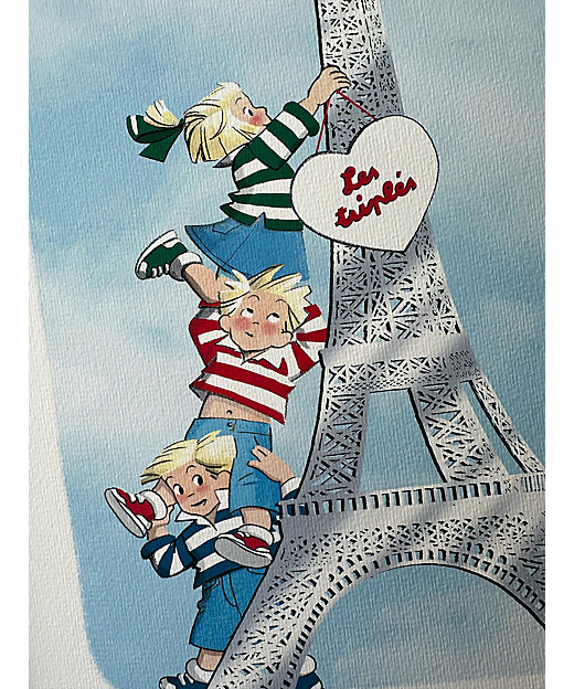 LES TRIPLÉS フランスの漫画家 3枚セット ヴィンテージ新品 LES