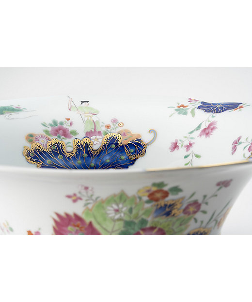 染錦絢爛草花絵 花型大鉢 | 深川製磁/フカガワセイジ | 三越伊勢丹