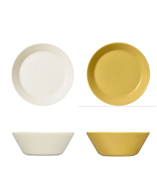 ティーマ プレート21cm＆ボウル15cm ペアセット（ホワイト