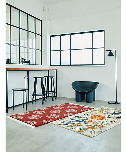 龍と鳳凰 カガマ norbu lingka ノルブリンカ チベット絨毯 ドラゴン 龍