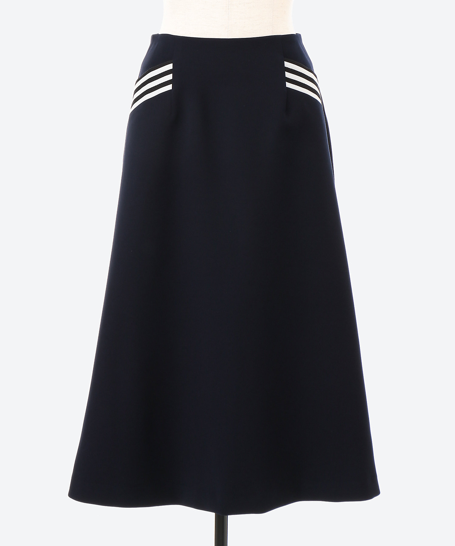 新品 BORDERS at BALCONY ストライプフレアスカート 34 BORDERS at