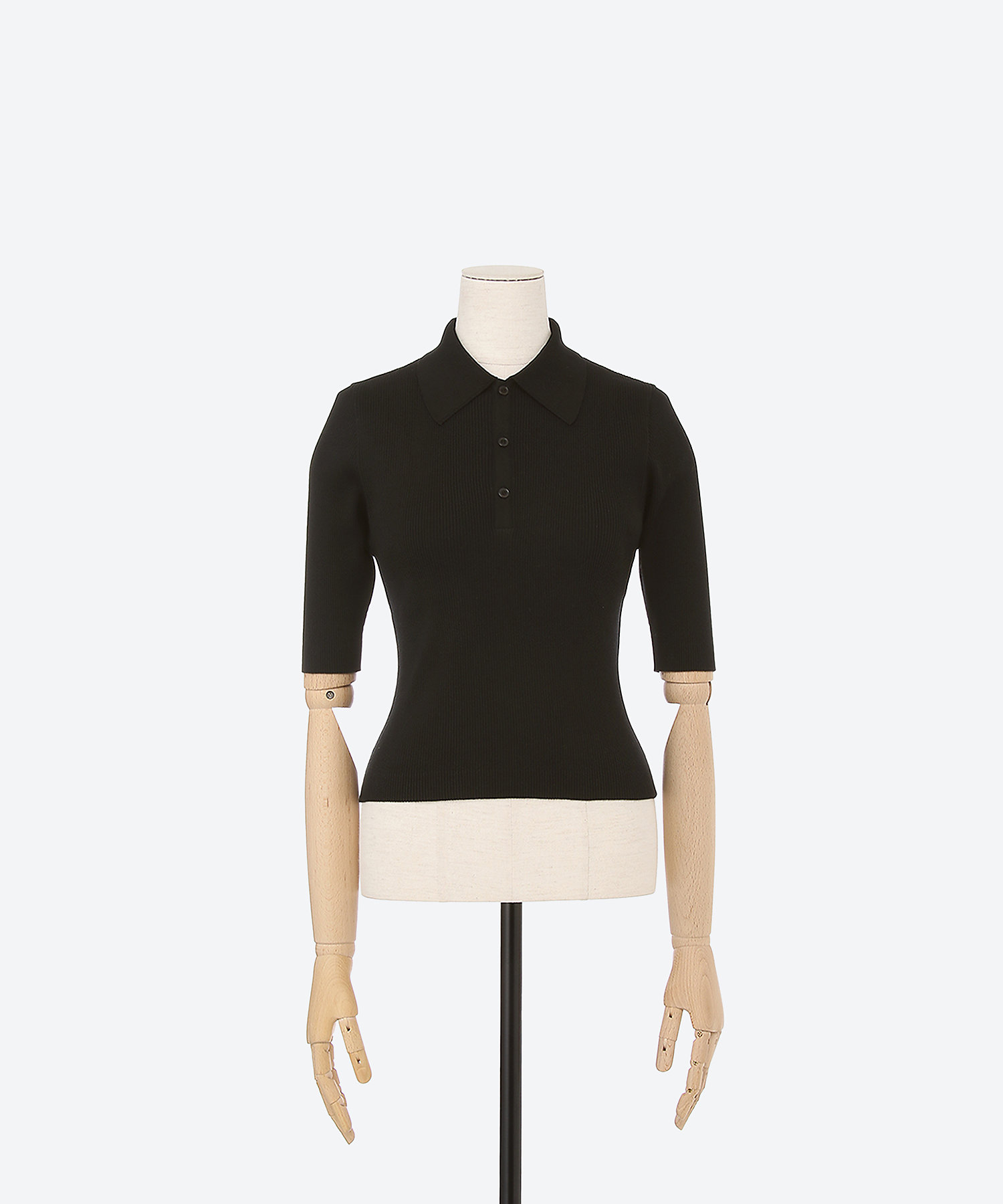 GIZA HIGH GAUGE RIB KNIT POLO | AURALEE