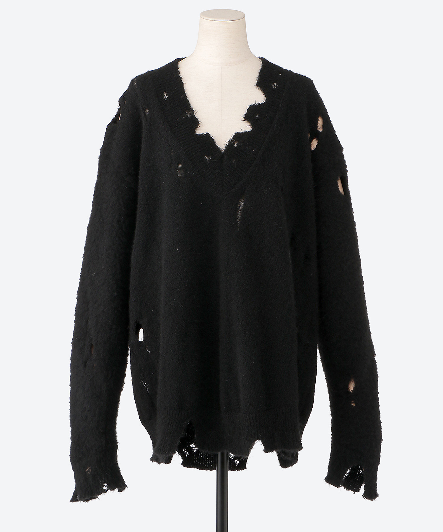 ダメージ加工Vネックセーター JP―N008―051 | JUNYA WATANABE