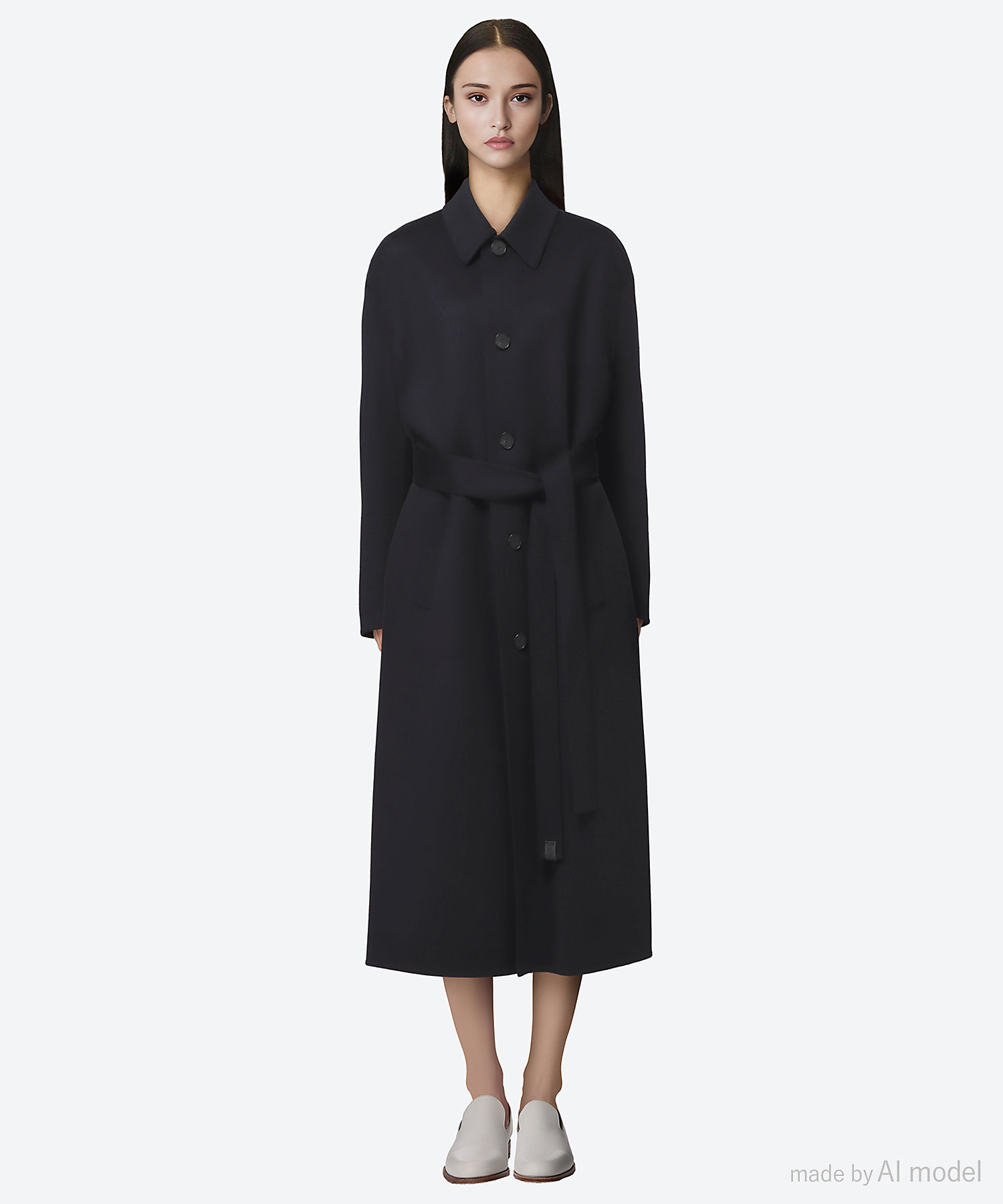 ウールカシミヤダブルフェイスレギュラーカラーコート 7925