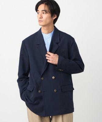 セットアップ対応】ウールライク ダブルブレザージャケット