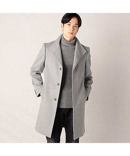 COMME CA DU MODE MEN ウールギャバ ステンカラーコート COMME CA DU