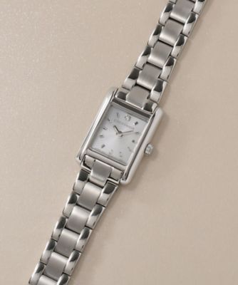 SSスクエアメタルバンド ウォッチ（シルバー旭光ダイヤモンド