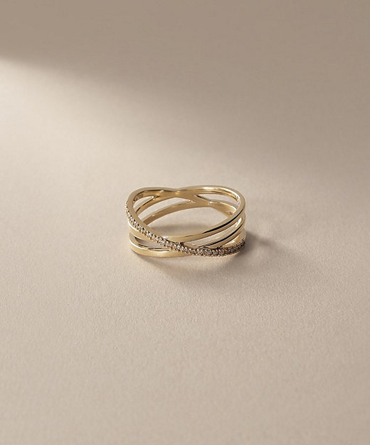 K10ダイヤモンド Xリング（2001599540） | COCOSHNIK