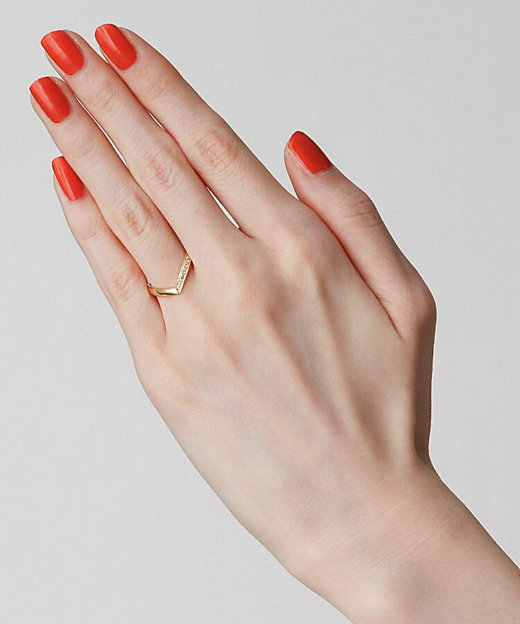 K18ダイヤモンド V字リング（2001877608） | COCOSHNIK