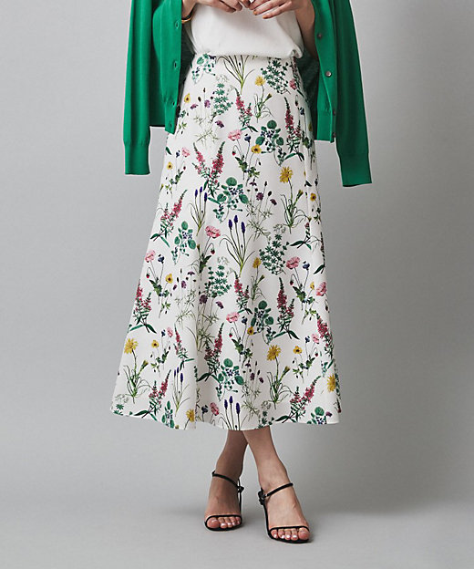 人気ボタニカル柄／セットアップ可能】ボタニカルプリントスカート