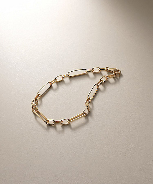 K18ケーブルチェーン3・1フィガロ ブレスレット