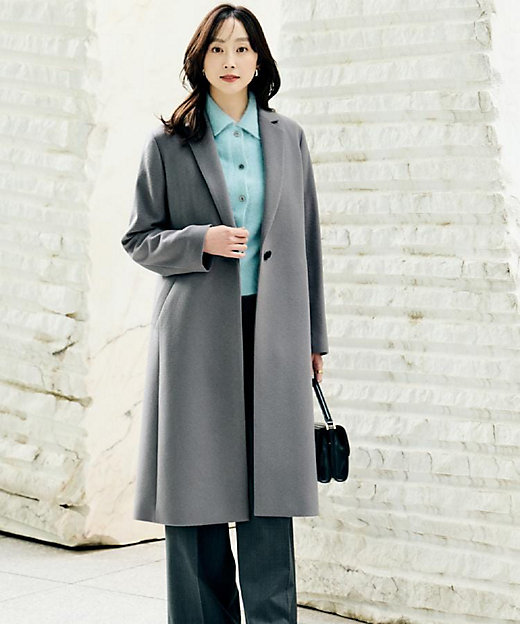 スタイリッシュ／オンオフ兼用】ウールチェスターコート