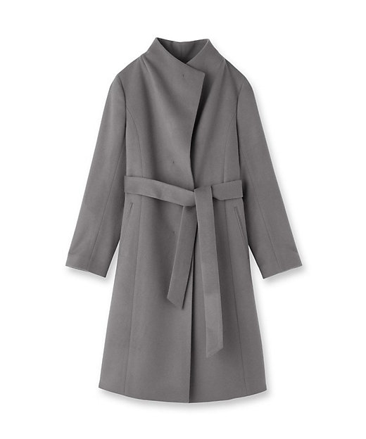きれいめ／スタイリッシュ】2WAYスタンドカラーロングコート