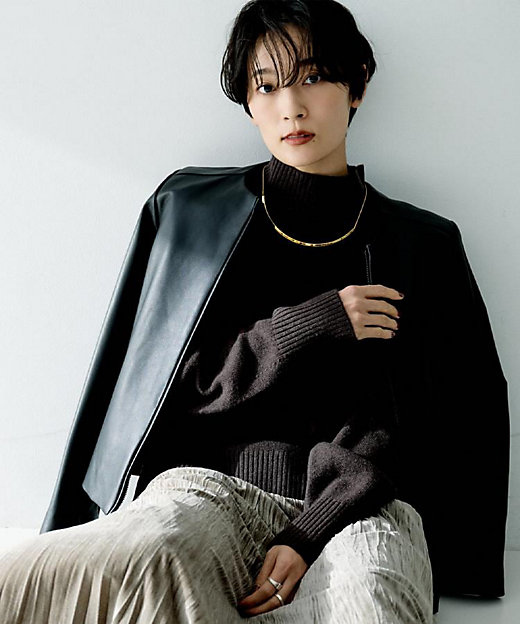 現行☆極美品】アンタイトル ライダースジャケット 羊革 ブラック 44