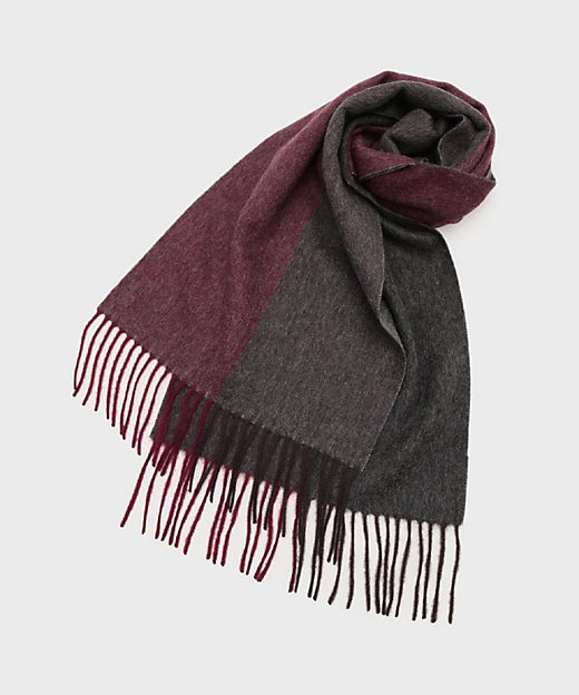 洗えるカシミヤ】ピュアカシミヤ 4面パネルマフラー