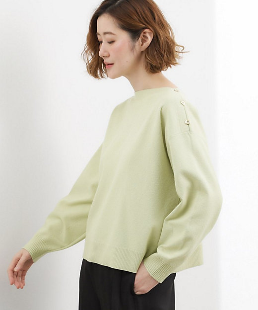 へ ert kingdom 25aw ボートネックニット おうちで洗える】顔周り