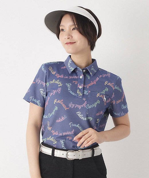 シャンブレープリント半袖ポロシャツ（2002593208