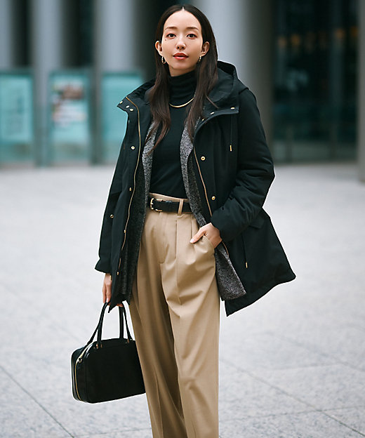 滝沢眞規子さん着用／一部店舗限定／撥水加工】ミリタリー ダウン