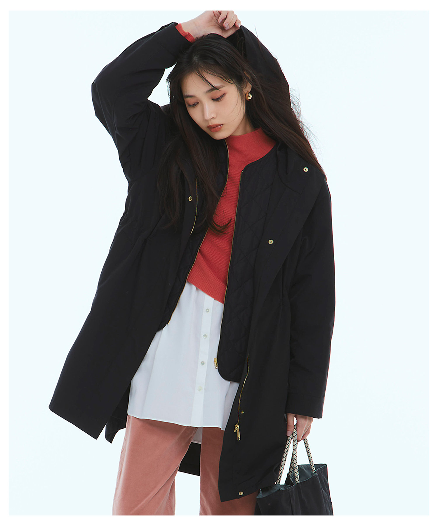 撥水加工／洗える】ライナー付き マルチウェイアウター