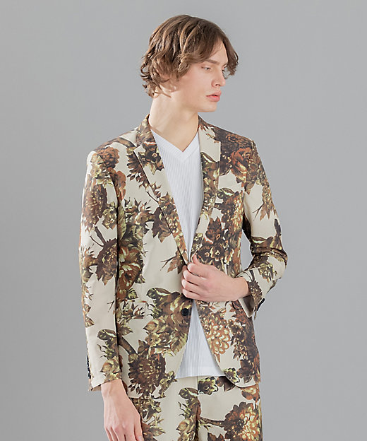 クールドッツストレッチ花柄 ジャケット（JKJHSM0501