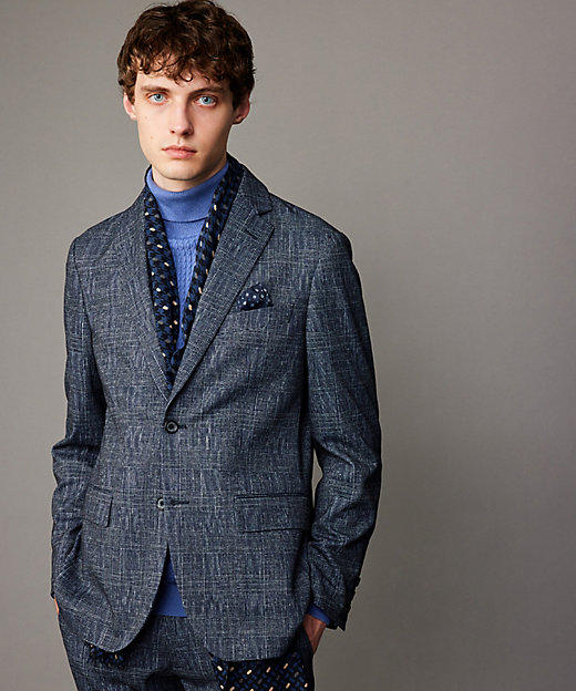 ストレッチ／セットアップ／弱撥水】フランネル ジャージ ジャケット