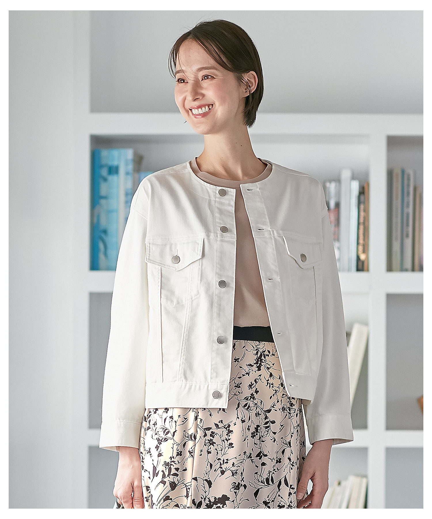 ご好評につき追加生産・洗える】USUKARU DENIM ノーカラー