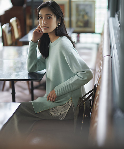 洗える】レースコンビストレッチ マットサテン インナー タンクトップ