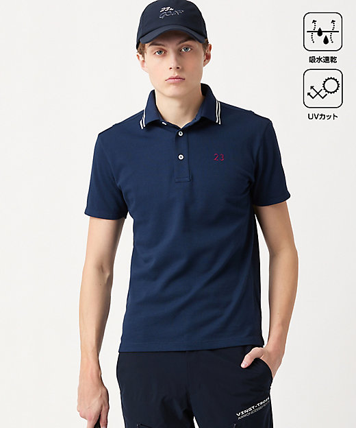 MEN】【吸水速乾／UVカット】ベーシック ポロシャツ