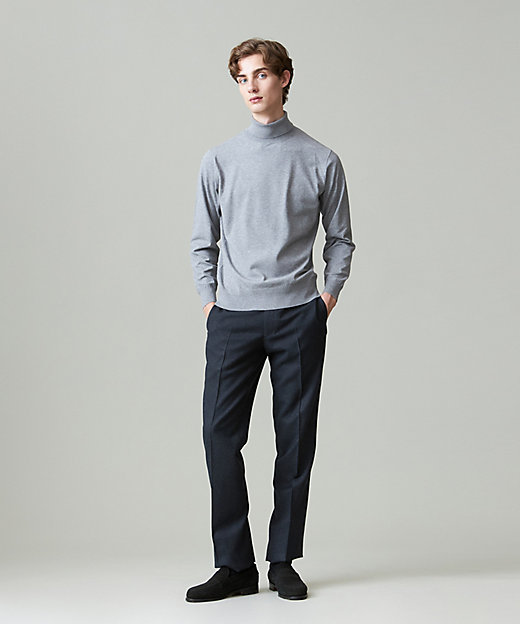 ストレッチ性 ／ イージーケア】【FLEX YARN】タートルネック