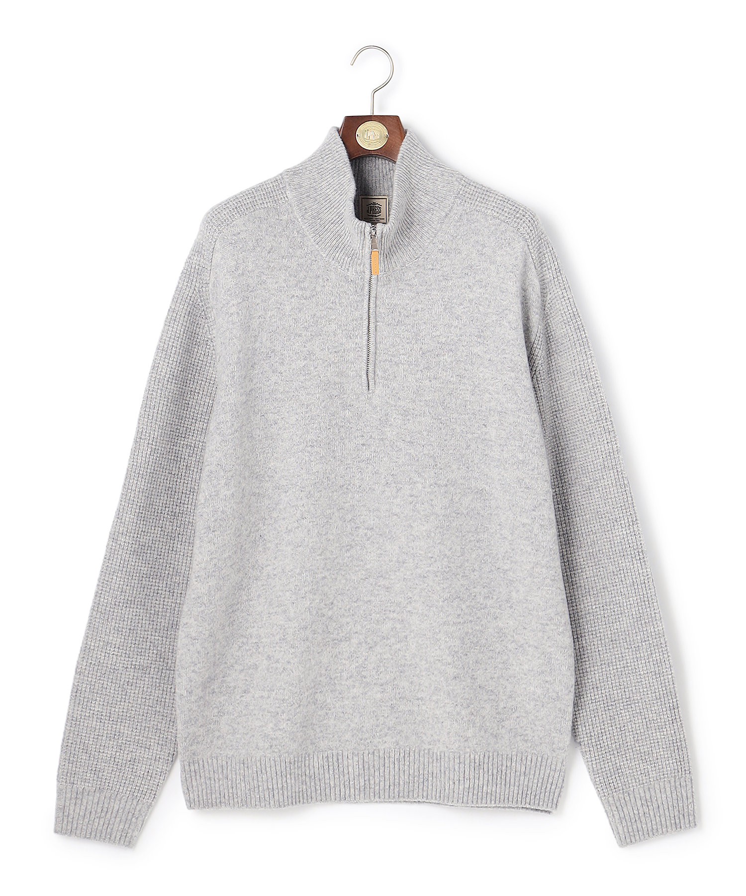 KING SIZE】【Cash Lamb's Wool】ハーフジップ