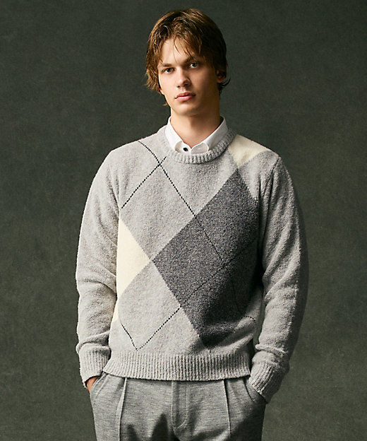 インポート素材／ソフトな肌触り／軽量】MOUSSE アーガイル