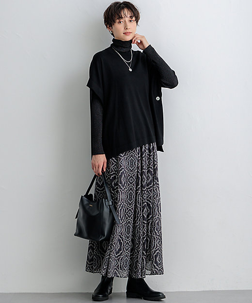 洗える】コンパクトウール ポンチョ（KRWWCA0359） | 23区 L