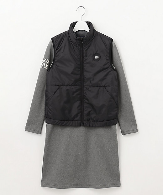 数量限定！お得セット【WOMEN】撥水ベスト付 ワンピース 着回し力