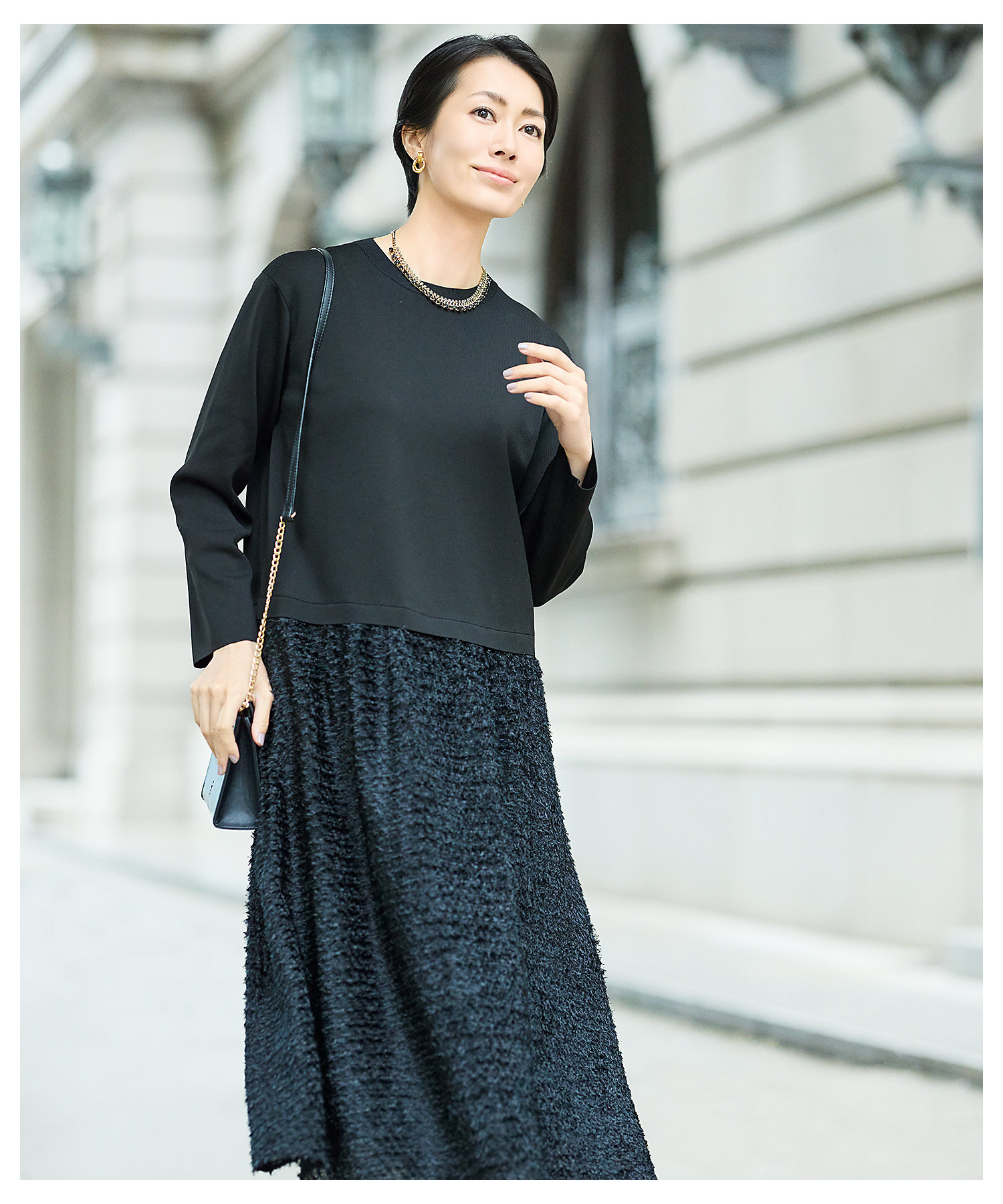 カタログ掲載】ジャカードコンビ ワンピース（OPWRLS0059