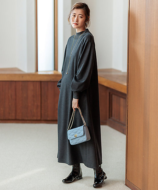 洗える】ウールミルドジャージー ワンピース（OPWWCW0430