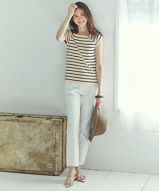 SLOW／洗える】SLOW DENIM タイトストレート デニム