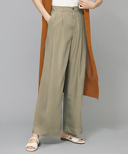 カタログ掲載・洗える】レーヨンデニムワイド パンツ