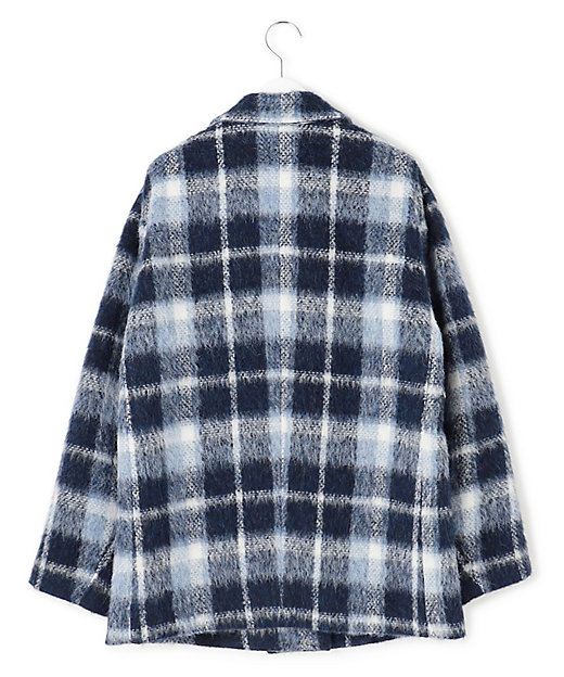 一部店舗限定】アルパカシャギーチェック コート