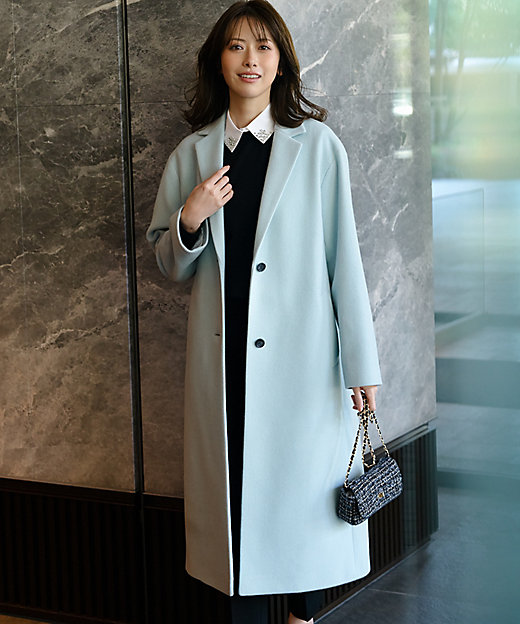 forte_forte イタリア製 ウール カラー チェスターコート N268