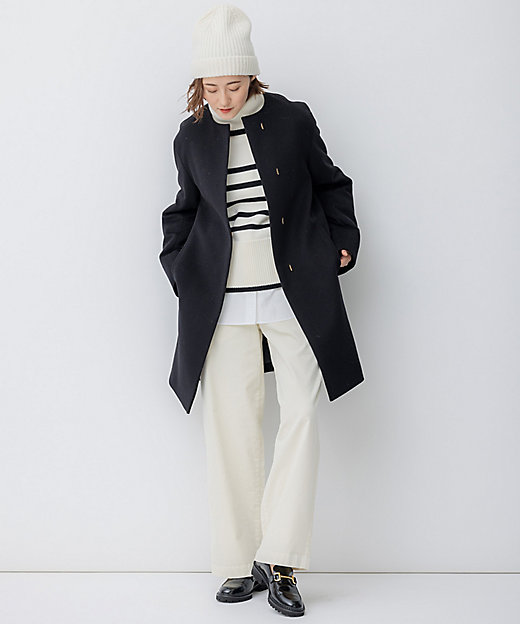 ウールカシミヤビーバー ノーカラー コート（SCWOSW0504