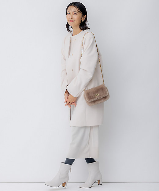 ウールカシミヤビーバー ノーカラー コート（SCWOSW0504