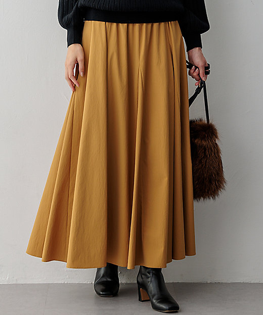 洗える】ストレッチタイプライター フレア スカート