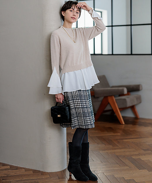 Oggi掲載】ファンシーツイード スカート（SKWOCW0520